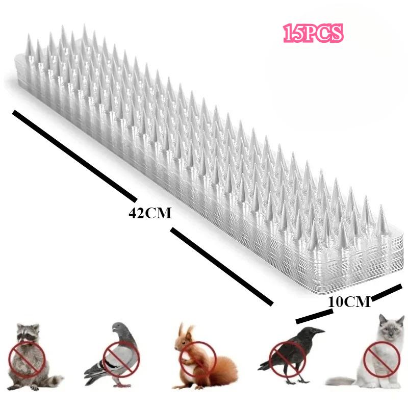 

15PCS Plastic Bird Repeller Spikes Fence Wall Cat Anti Pigeon Spikes Anti-bird Outdoor Squirrel Garden Fences Animal Repellent