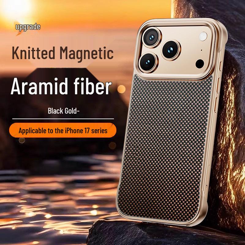 Kevlar Aramid Fiber Magnetic Case for Apple 17 Pro Max - Borderless Design