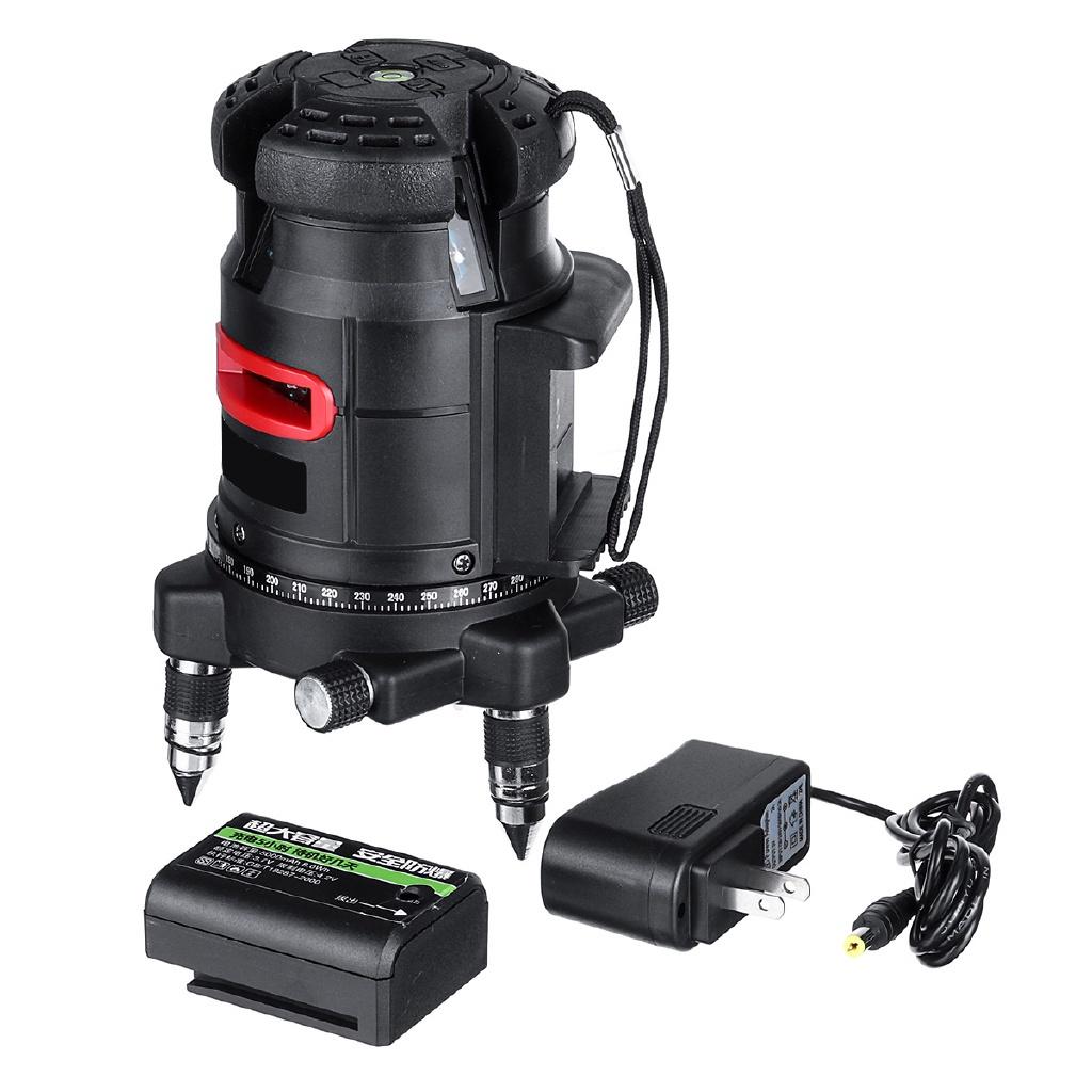 100- 240v  Strong Green Light 5 Line Laser Level 360° Rotary Laser Line