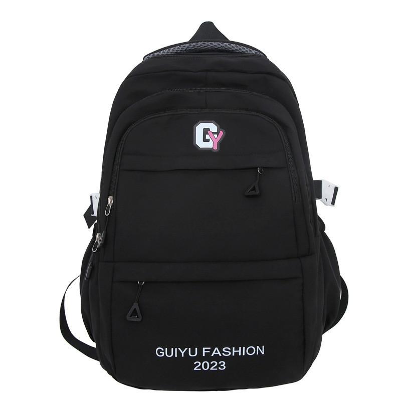 Letter Lightweight Nylon Backpack With Zipper Closure For Teens Adults And