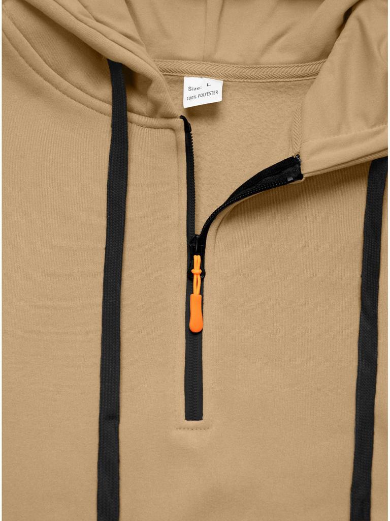 Men’s Custom Logo Hoodie: Cross-border Autumn/Winter Zip Pocket Pullover Jacket