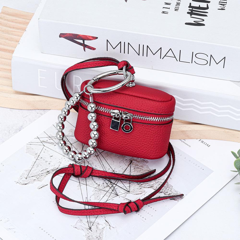 

Шарм для сумки из коровьей кожи высшего качества: Компактный кошелек для монет и держатель для наушников со шнурком