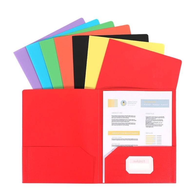 1/6Pcs Two-Pocket Folder Letter Size Folders with Pockets Holds 100 Sheets Document Organiser Presentation File Folder