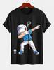 2026 New Pure Cotton Tshirt Dab Dance Golf Champion Fun Print Crew Neck Short Sleeve Casual Top