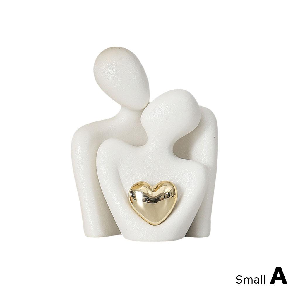 

Abstract Romantic Love Hugging Couple Statue Bedroom Decor for Couples TV Stand Living Room Decorative Artwork