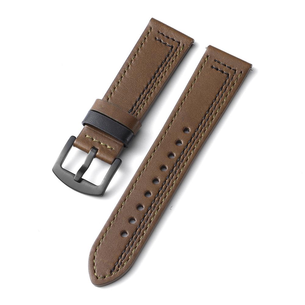Vintage Genuine Leather Watchbands for Samsung Galaxy for Huawei Bands 22mm 20mm Women Men Cowhide Watch Band Strap Watchband