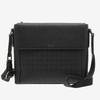 Daks Black Leather Grid Pattern Crossbody Bag Dbba3e263