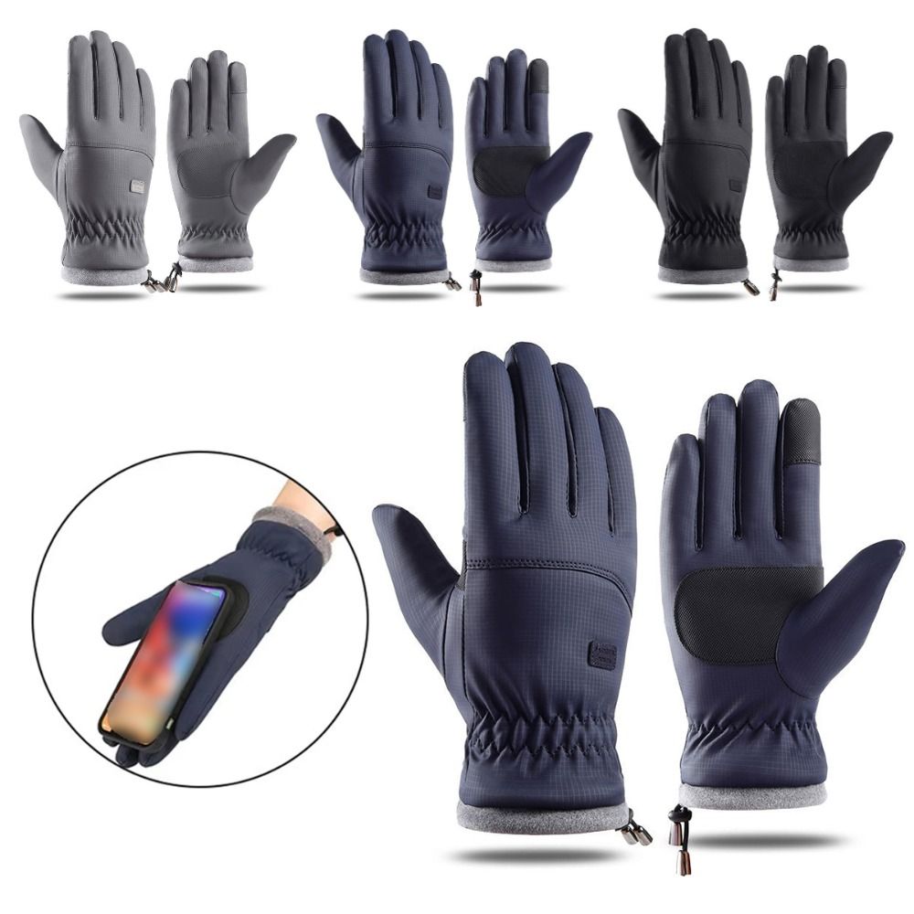 Waterproof Full Finger Gloves Warm TouchScreen Mittens Soft Riding Protective Mittens  Motorcycle