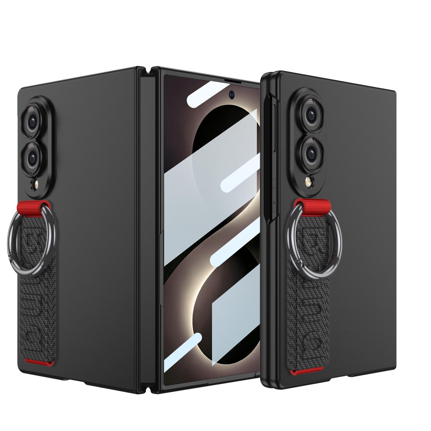 Fold8 Hüllen Luxuriöses Elastisches Armband Ringhalter Eingebauter Bildschirmschutz Hülle für Samsung Galaxy Z Fold 8 Hautgefühl PC Hülle Galaxy Z Fold 8