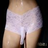 Large Size Sissy Lingerie Panties Men Sexy Floral Embroidered Underwear Open Closed Penis Sheath Briefs Gay Crotchless Nightwear