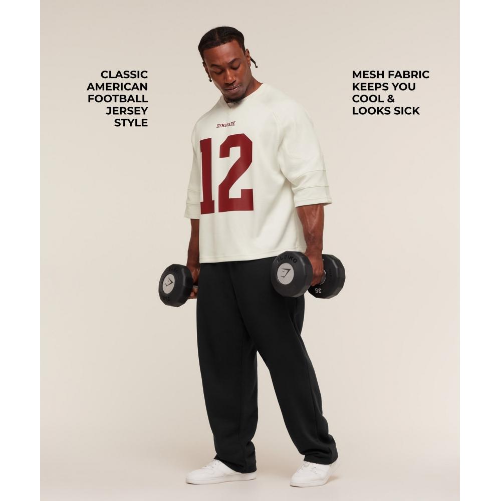 Gymshark American Football Jersey Soft White A4b2d Wcmy