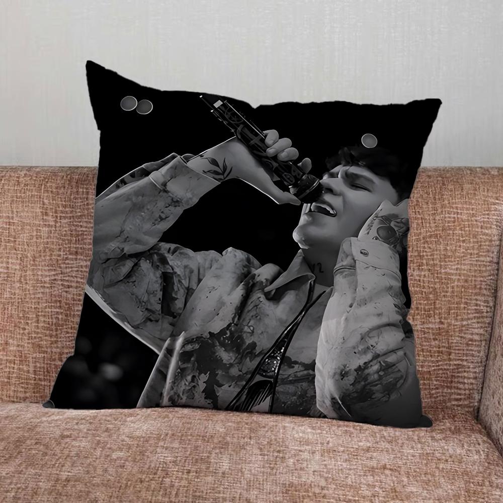 J-Junior H Mexico Singer Pillow Case For Home Bedroom Car Office Decoration Living Room Sofa Cushion Cover Suitable