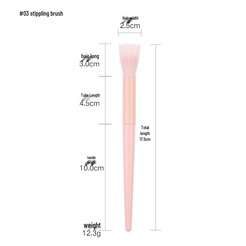 Cai Shi Lan 10/12-Piece 3.0 Three-Color Makeup Brush Set - Soft Bristles for Blush, Powder, and Contour.