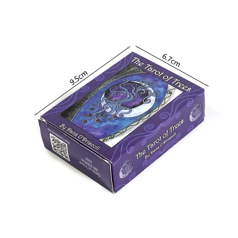 9.5*6.7cm Tarot of Trees 80 Cards Deck Pocket Sized Fortune Telling Game Divination Beginner Tarot Learning