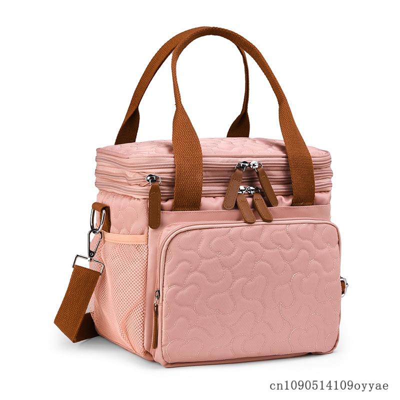 Large-Capacity Portable Lunch Bag, Picnic Bag, Outdoor Large-Capacity Portable Lunch Bag Waterproof Bag Outdoor Travel Mommy Bag