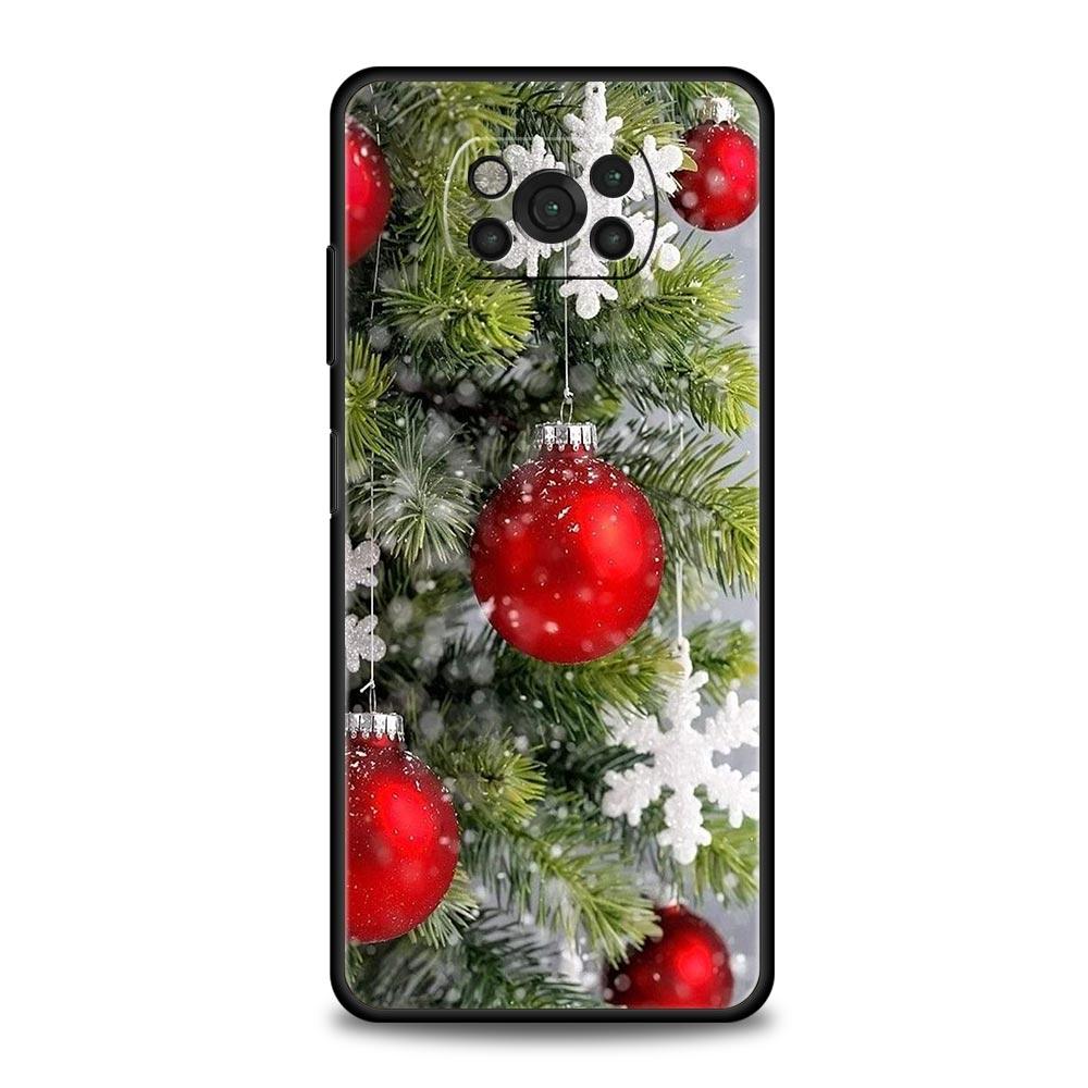 Phone Case For Xiaomi Poco X6 X5 X4 Pro 5G X3 NFC F5 F4 M5 M4 M3 F3 GT C51 C50 C55 Soft Black Cover Christmas Graphic Printed