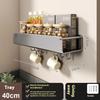 Estante Montado en Pared Estante de Almacenamiento para Especias Accesorios de Cocina Estante Soporte para Cuchillos de Cocina Colgador Estante Organizador de Estantes