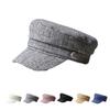 Hat Women's Spring and Summer Beret Navy Hat Autumn and Winter Fashion Versatile Casual Linen Octagonal Cap