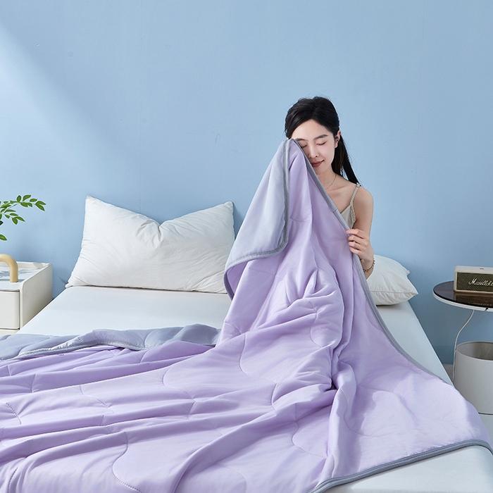 new solid color simple cool silk summer cool quilt single double air conditioner quilt summer air conditioner thin quilt