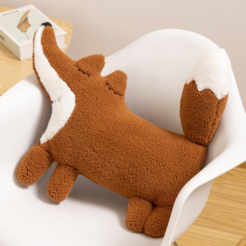 Adorable Plush Fox Doll Soft Stuffed Animal Cushion For Kids Sleep Comfort Gift