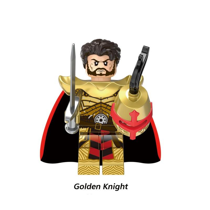 Kinder Bausteine Spielzeug X0348 Mittelalterliche Tempelritter Kaiserlicher Goldener Ritter Kampf Priester Figur