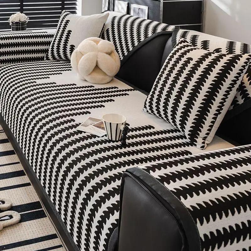 Simple Fashion Sofa Cushion Washable Four Seasons Universal Seat Mat Non-Slip Furniture Protective Cover Living Room Decoration
