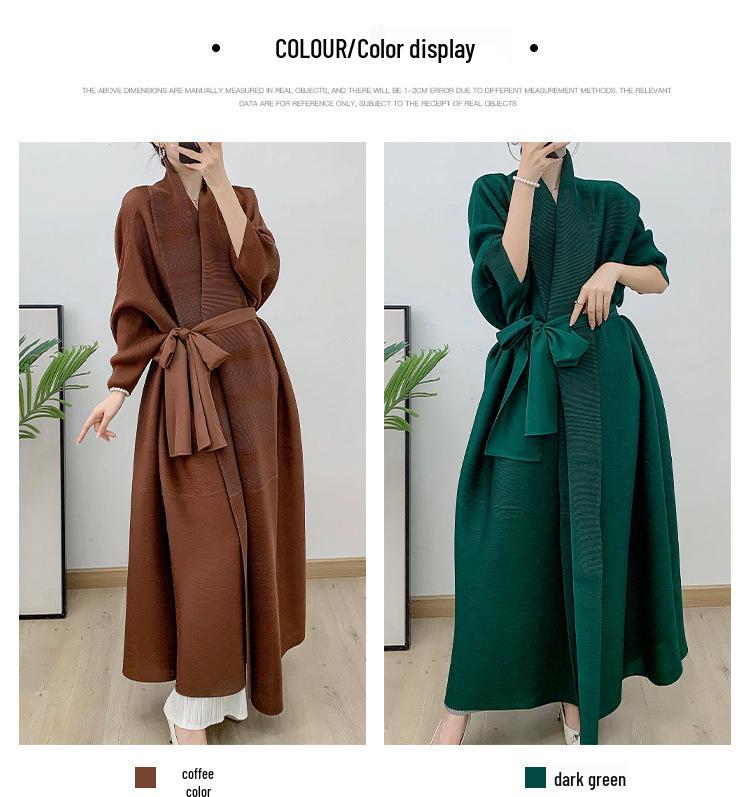 Brand Women's Plus Size Color Block Batwing Sleeve Long Trench Coat