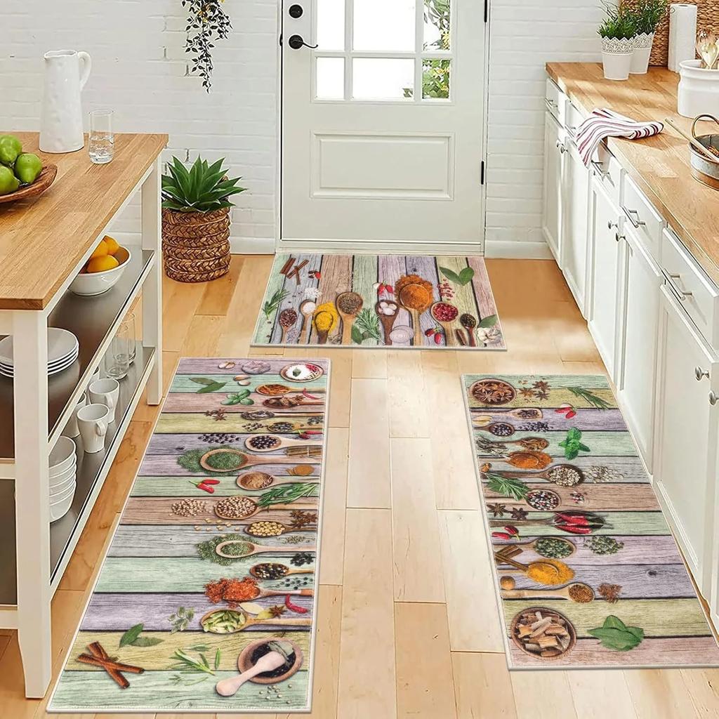 Kitchen Floor Mat  Non-slip Area Rug Home Decoration Wear-resistant Carpet Room Decor Foot Mats Alfombra De Cocina