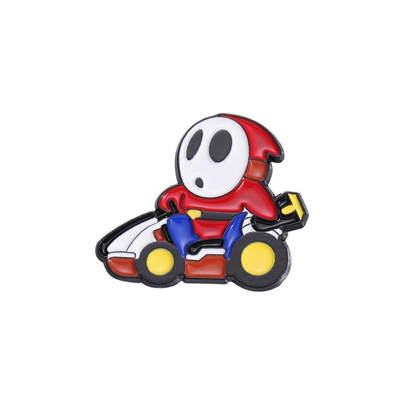 

Character Cartoon Unique Brooch Cute Gokart Style Alloy Pin Decoration Gift For Ages All