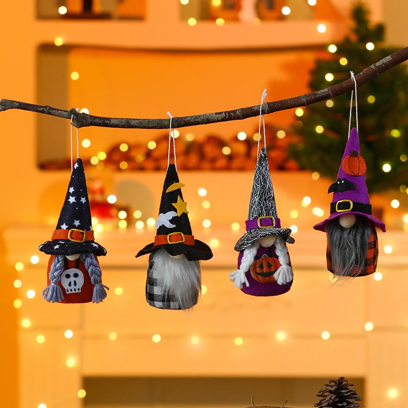 Cross-Border Halloween Pumpkin Witch Figurines & Ornaments