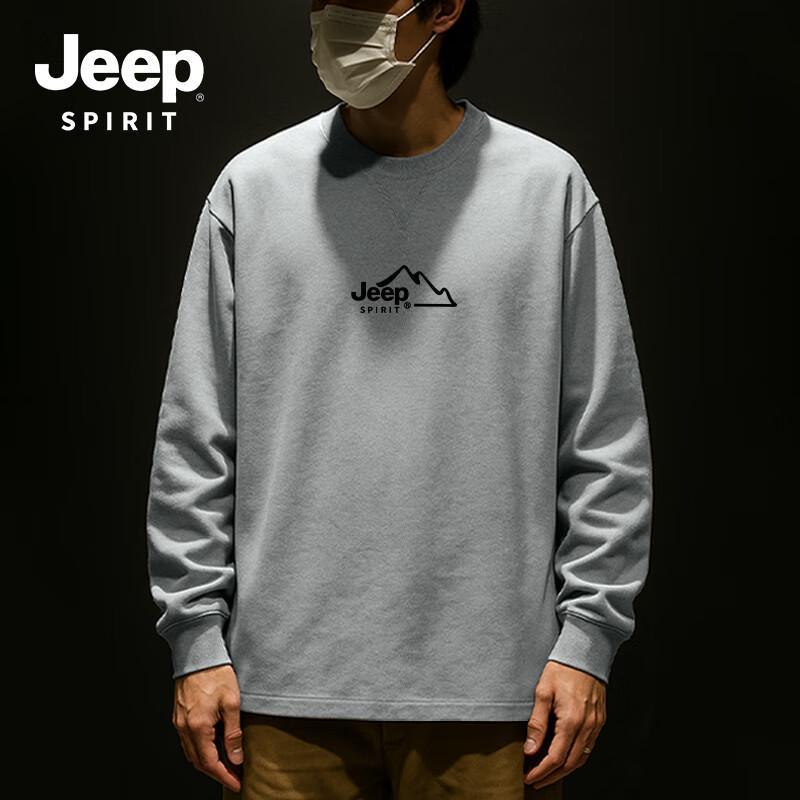 JEEP SPIRIT Men s Heavyweight Long Sleeve Cotton T-Shirt 3XL