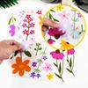 8 Sheets Flowers Wall Decals Watercolor Spring Floral Wall Sticker Colorful Peel And Stick Mural Wall Art for Home Bathroom Kitchen Decor