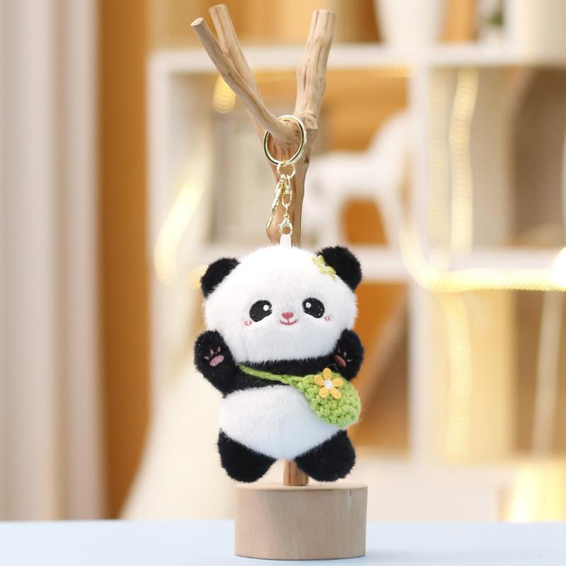 

Plush Panda Toy With Soft Short Plush For Kids And Collectors Green Bag