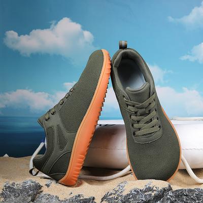 2024 New Wide-headed Running Sports Soft-soled Indoor Barefoot Shoes Men's and Women's Casual Shoes Flying Woven Breathable Mesh Shoes