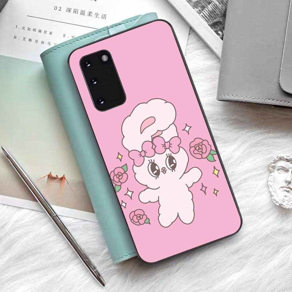 Esther Cute Bunny Phone Case Silicone PC+TPU For Samsung S10 20 30 22 23 24 Plus Lite Ultra Cover