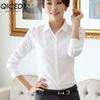 Fleece Thickened Shirt, Long-sleeved White Shirt for Women, Student Professional Women's Clothing, Plus-size Women's Clothing