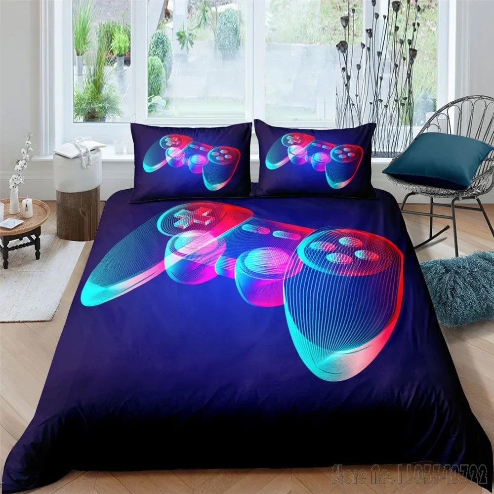 Admire Gamepad Love Child Cartoon Duvet Cover Set HD Comforter Cover for Kids Bedding Sets Bedclothes Bedroom Decor