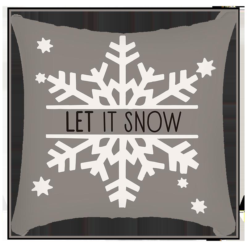 New Christmas pillowcase Linen Print Christmas Tree House Decoration Festive Pillowcase