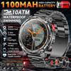 New Military Men 1100mAh Durable Battery Smart Watch With GPS Compass 10ATM Waterproof 1.7"AMOLED Screen Outdoor Swim Smartwatch