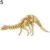 Funny 3D Simulation Dinosaur Skeleton Puzzle DIY Wooden Educational Toy for Kids