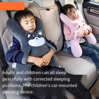 Auto Niedliches Cartoon Kissen Auto Montiertes Kinderschlafkissen Auto Abnehmbare Bequeme Atmungsaktive Kopfstütze Lendenwirbelstütze