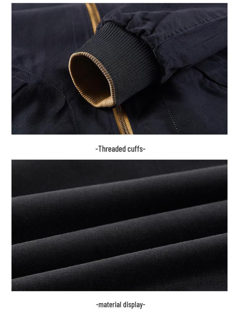 Reversible Men's Bomber Jacket - Spring/Autumn Fashion Casual Flight Suit