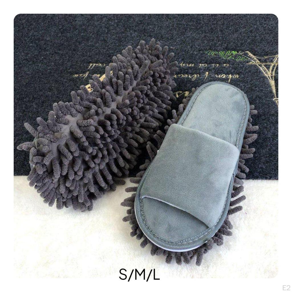 Open Toe Mop Slippers AntiScratch Detachable Sole Cleaning Quiet Washable Floor