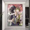 Anime Romance M-Mitsuri And O-Obanai Whitepaper Poster Waterproof Paper Sticker Coffee House Bar Aesthetic Art Wall Painting