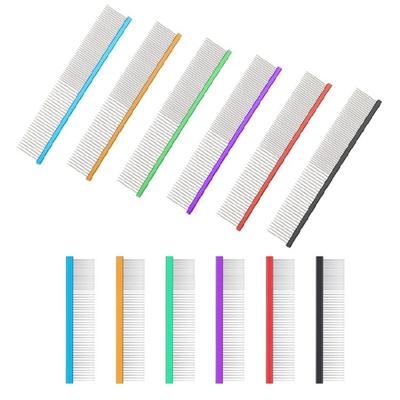 Straight Row Cats Comb Hair Removal Dog Deshedding Hair Comb Hair Remover 2pcs  Massage Comb Pet Grooming Supply