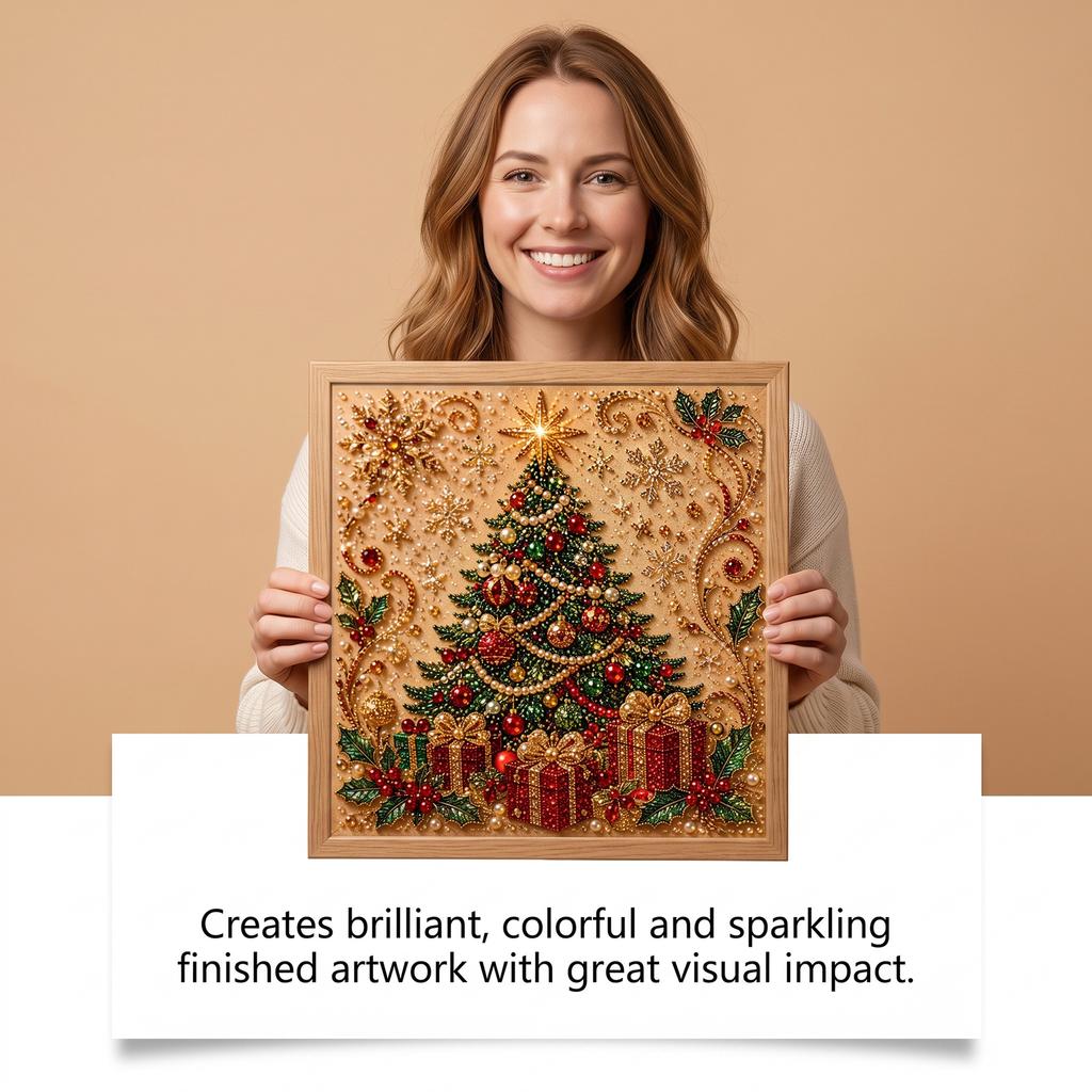 Christmas Pearl Art DIY Painting Kit Christmas Reindeer, Holiday Home Decor Diamond Painting Craft