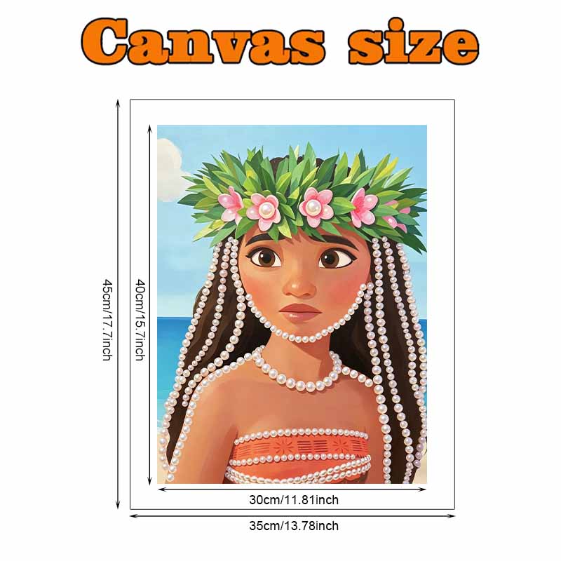 Disney Pearl Painting Moana Handmade DIY Pearl Gemstone Painting Pictures Crafts Special Shape Home Wall Decoration