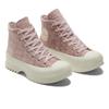 Converse Chuck Taylor All Star Lugged 2.0 Fleece Comfortable and Versatile High Top Canvas Shoes Unisex Pink White