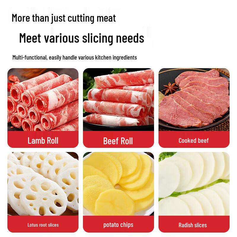 TERUISI Commercial Electric Frozen Meat Slicer