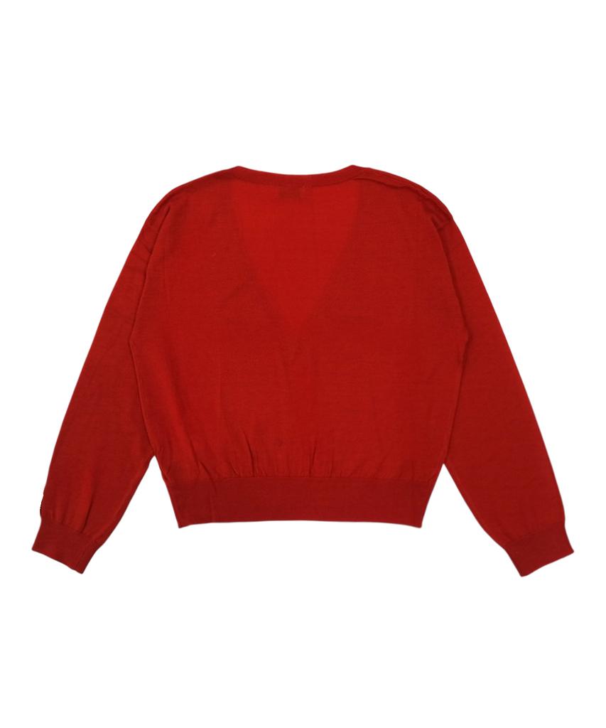 MONBIRDIE GOLF Emma V-Neck Knit Red